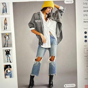 NWT Free People Maggie Mid-Rise Straight Leg Jean